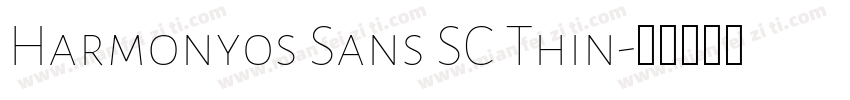 Harmony0s Sans SC Thin字体转换